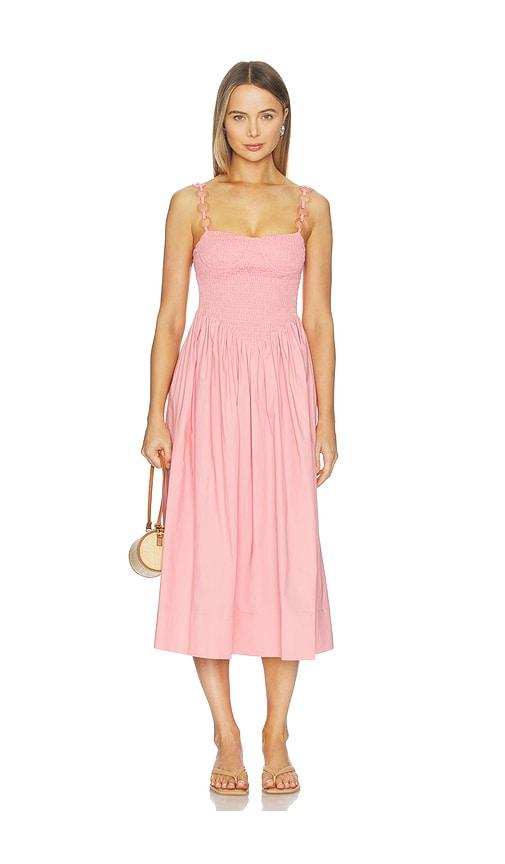 saudade rossi dress in pink.