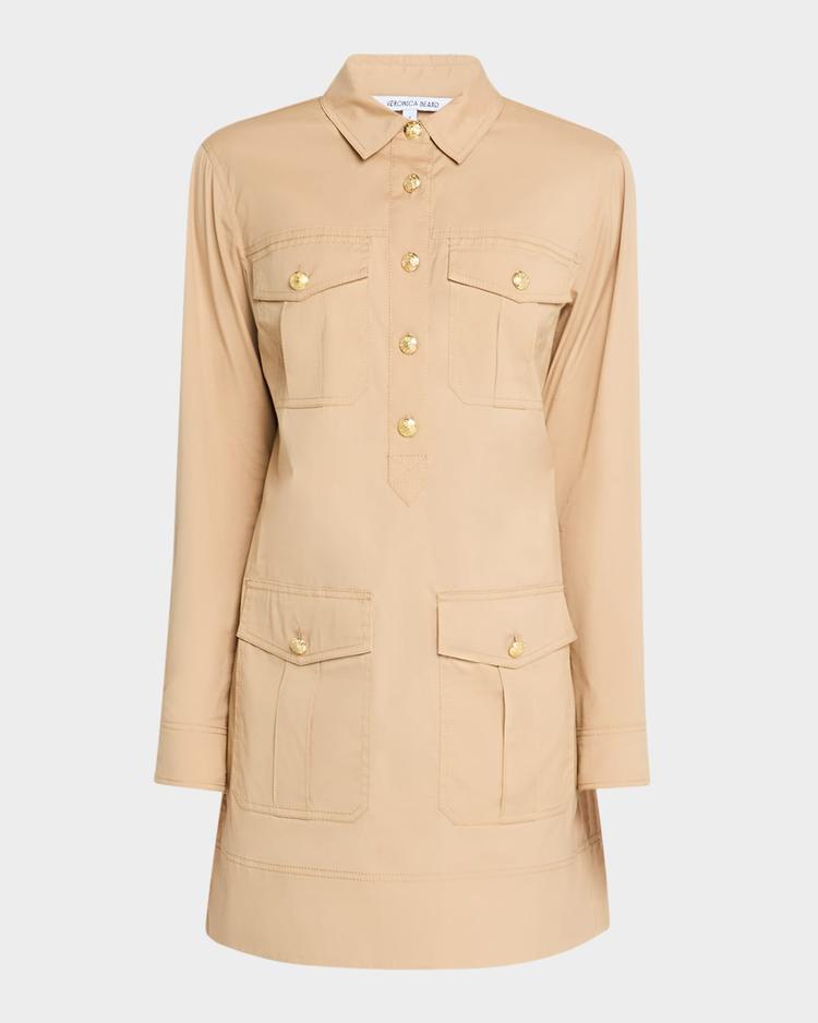 saude long-sleeve shirtdress