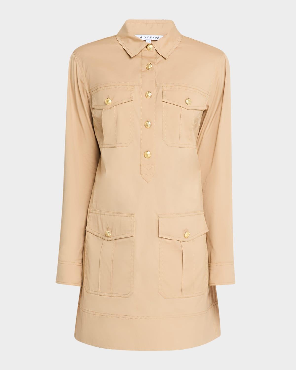 saude long-sleeve shirtdress