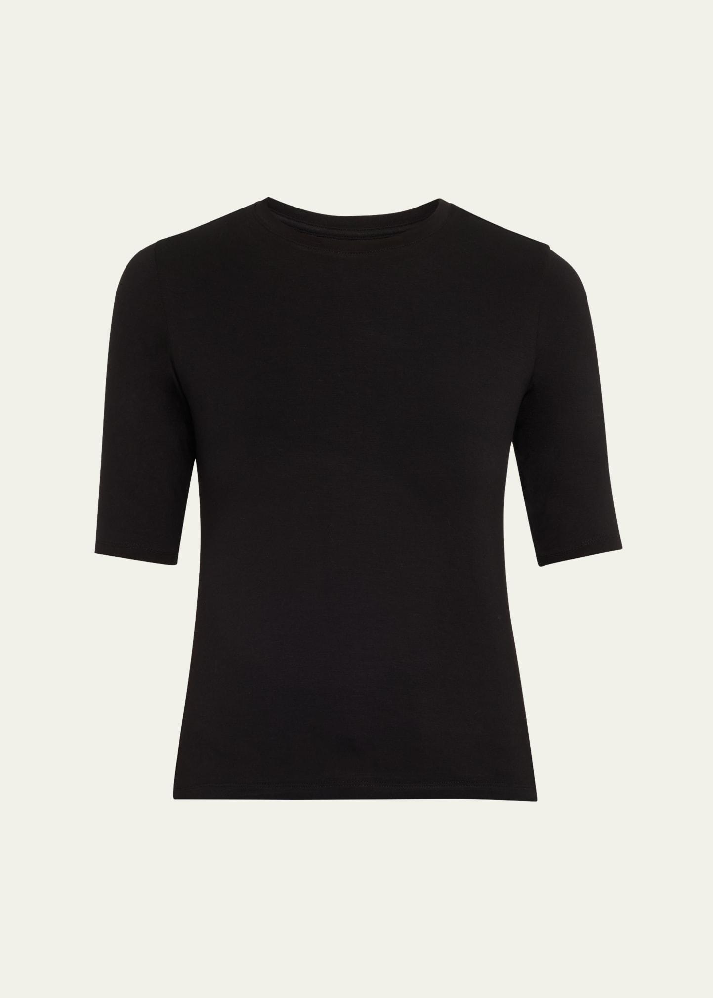 saundra crewneck half-sleeve top