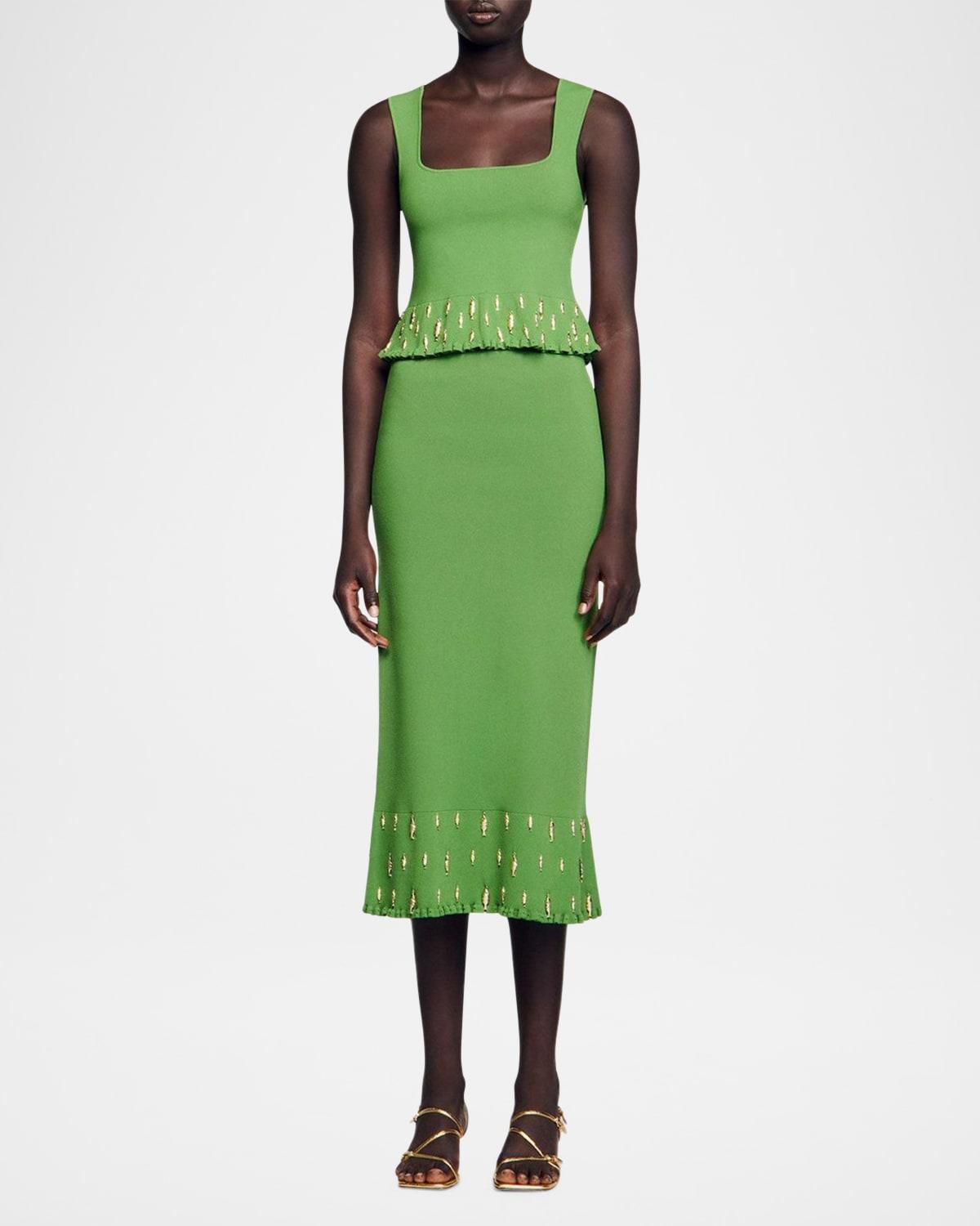 sautille fish charm midi skirt