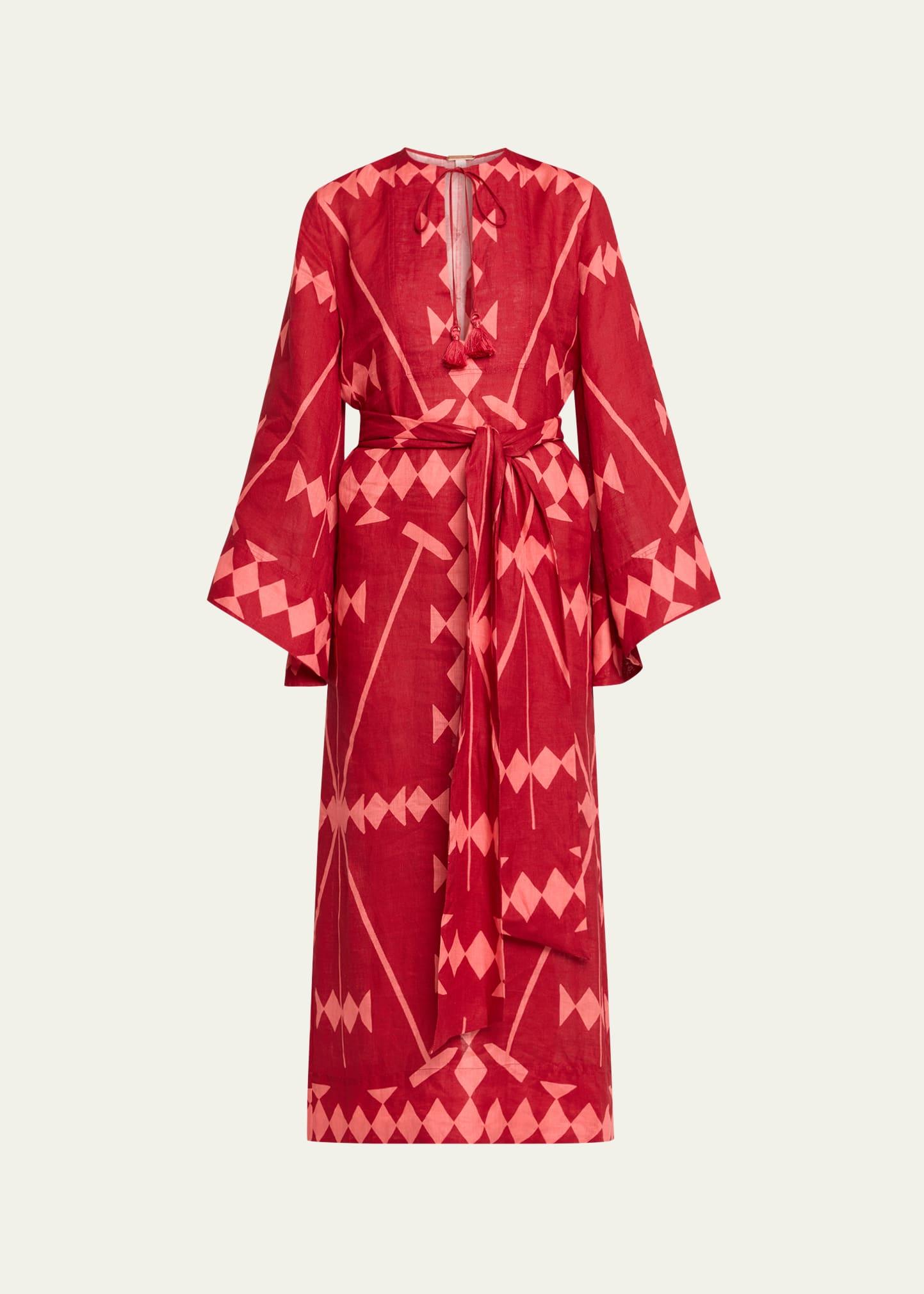 savannah linen tunic dress