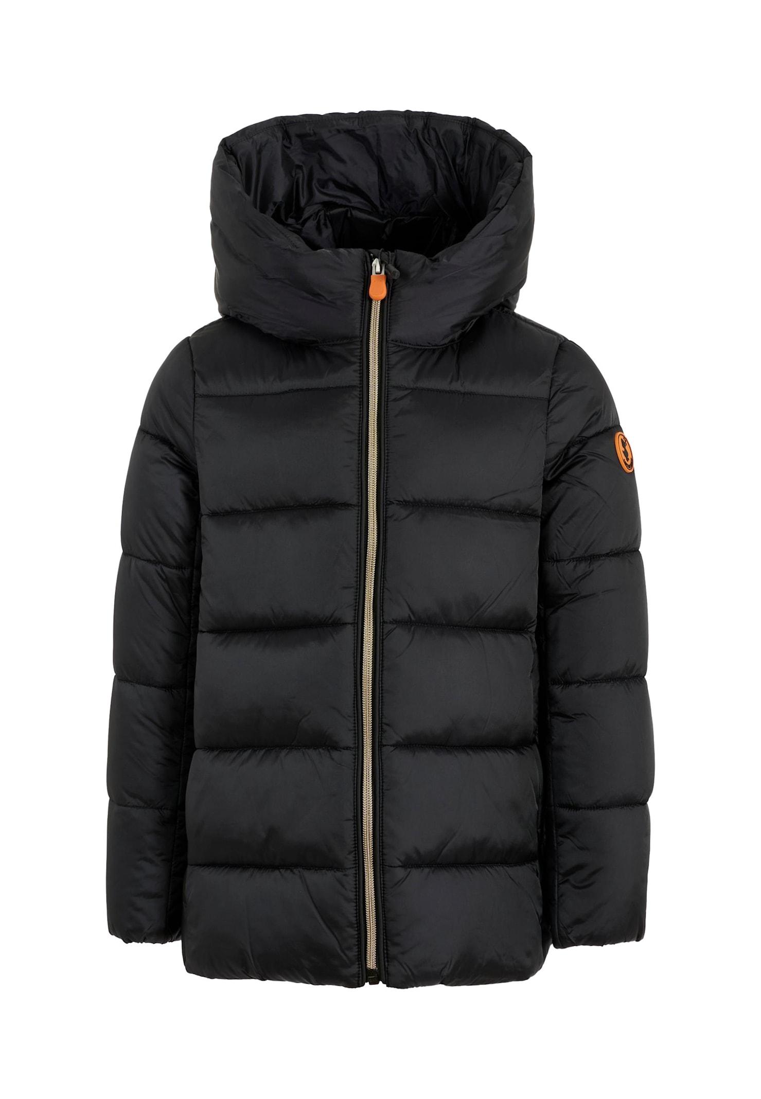 save the duck black gracie down jacket for girl with logo