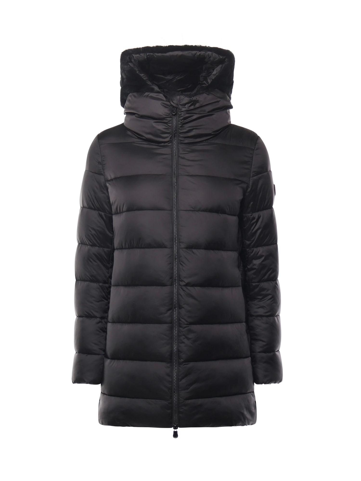 save the duck jade coat with high collar