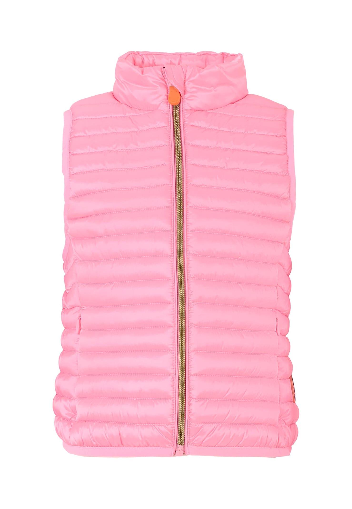 save the duck pink ava vest for girl with logo