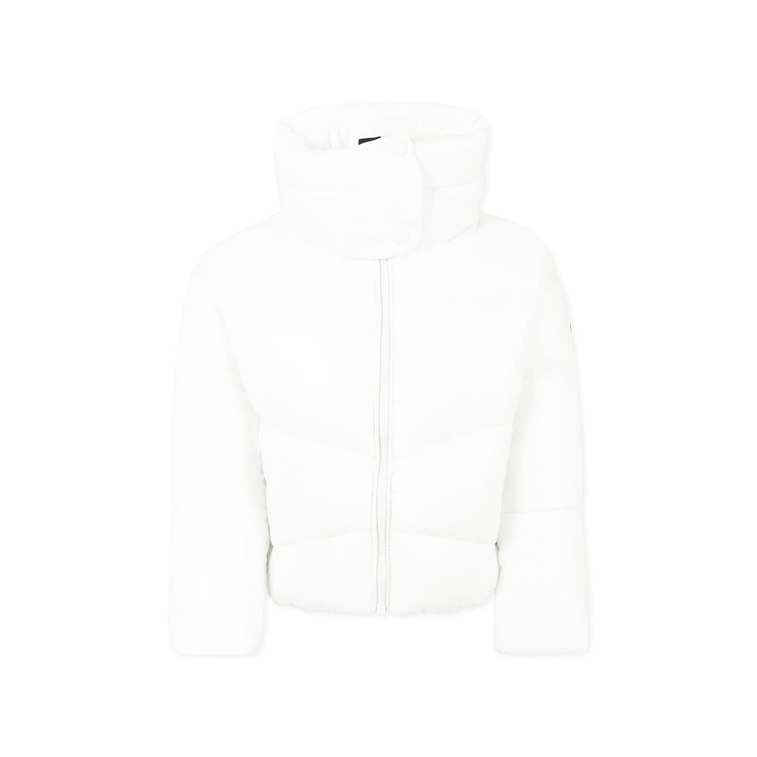 save the duck white down jacket for girl with logo