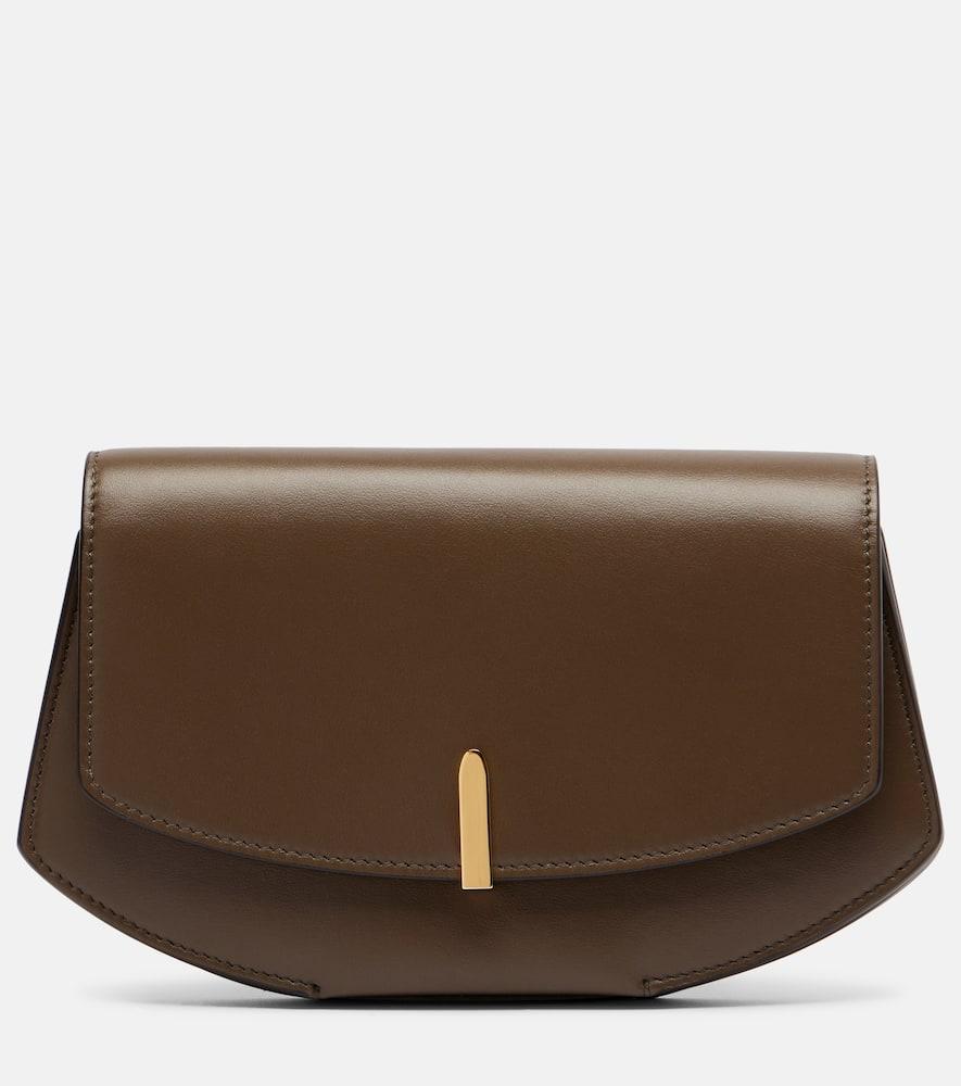 savette florence leather clutch
