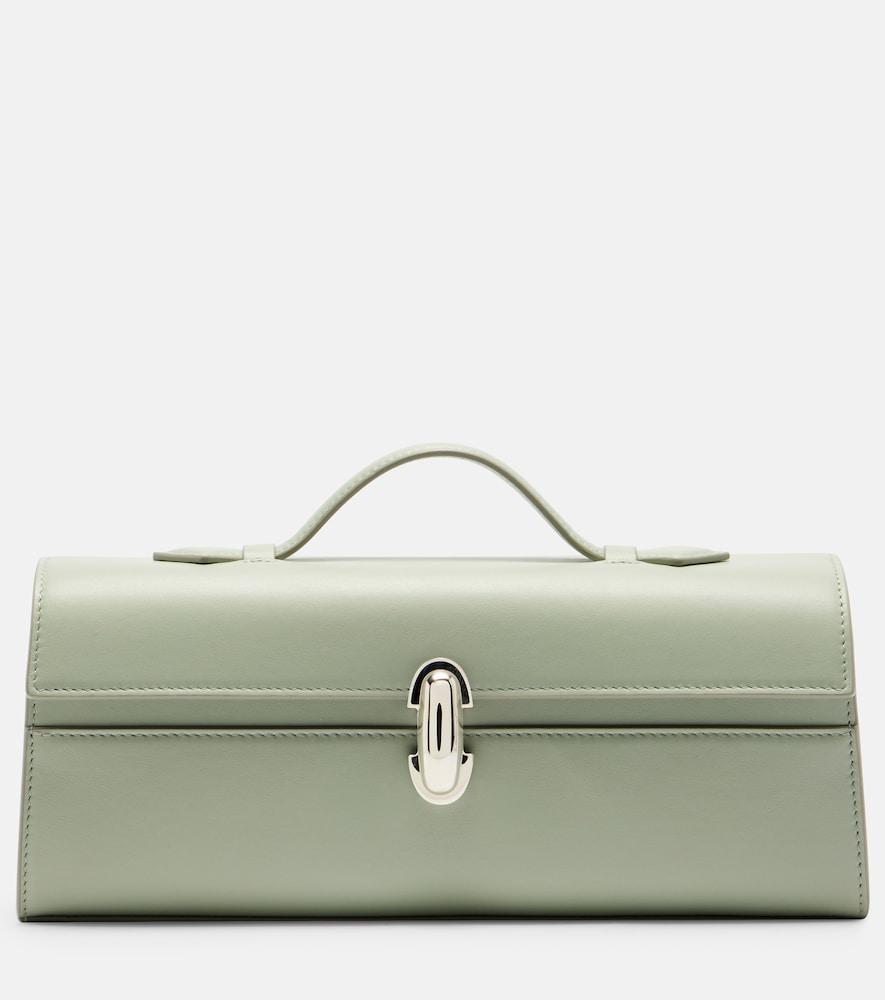 savette slim symmetry leather tote bag