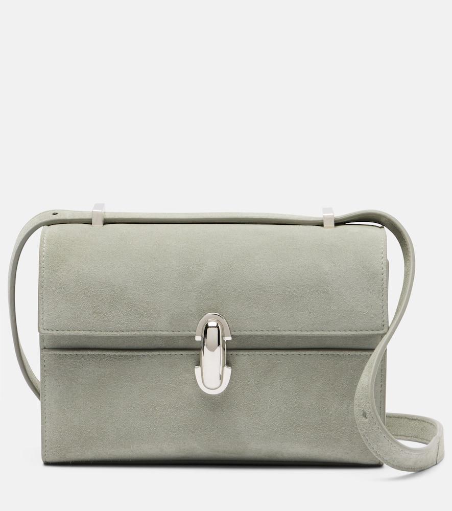 savette symmetry 19 mini suede shoulder bag