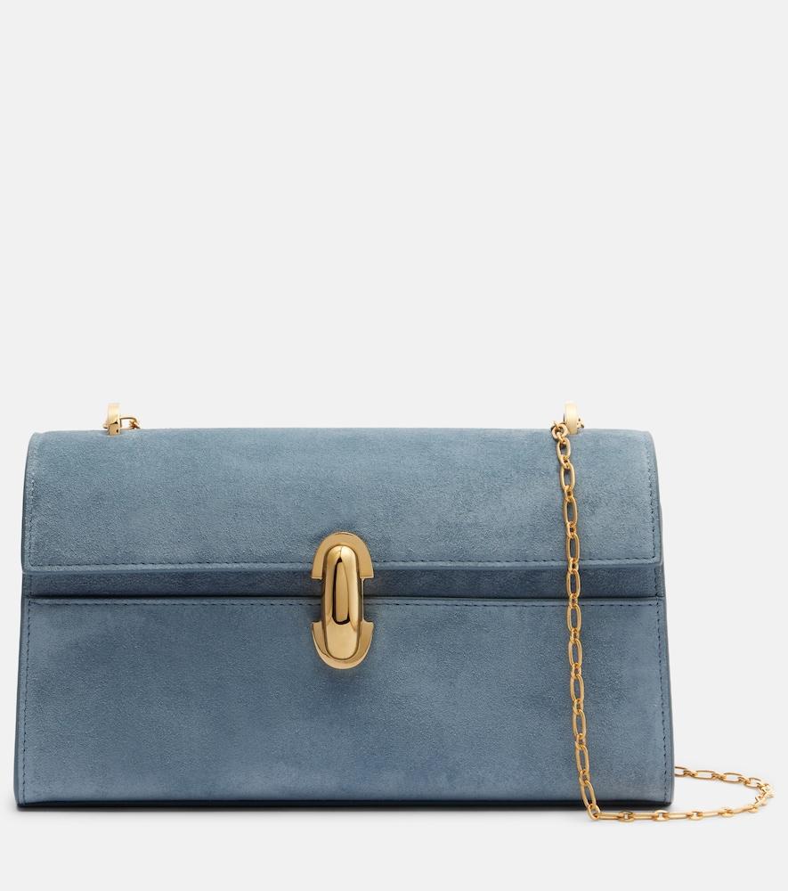 savette symmetry chain mini suede crossbody bag