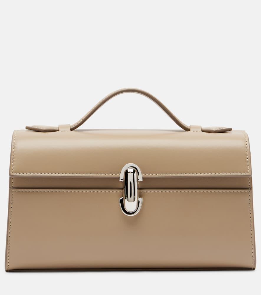 savette symmetry leather tote bag