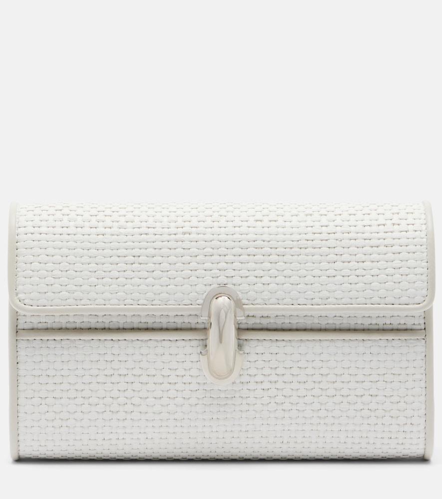 savette symmetry mini raffia crossbody bag