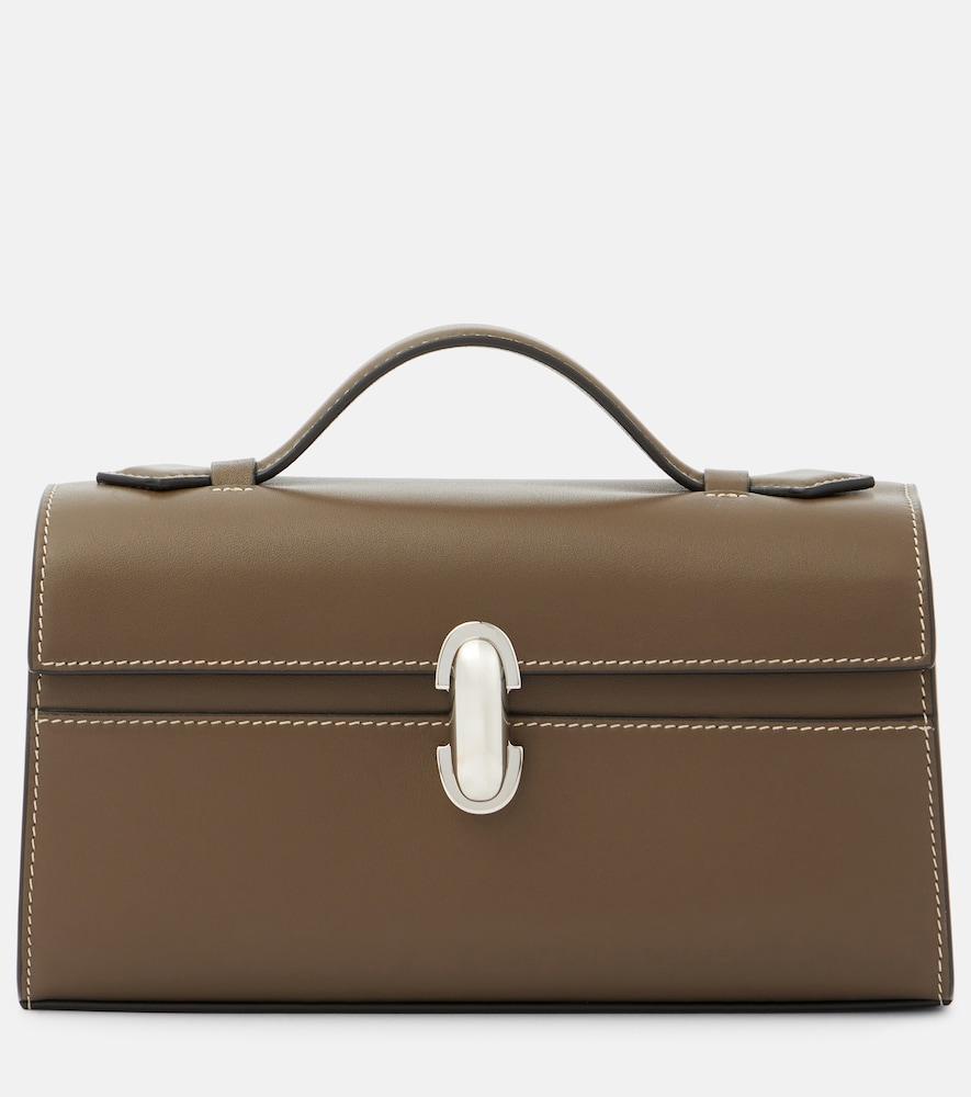 savette symmetry pochette leather tote bag