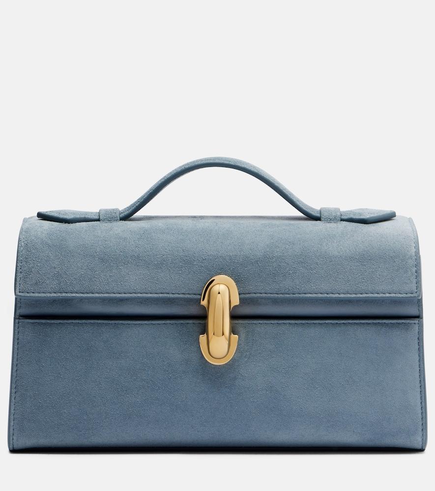 savette symmetry pochette mini suede top