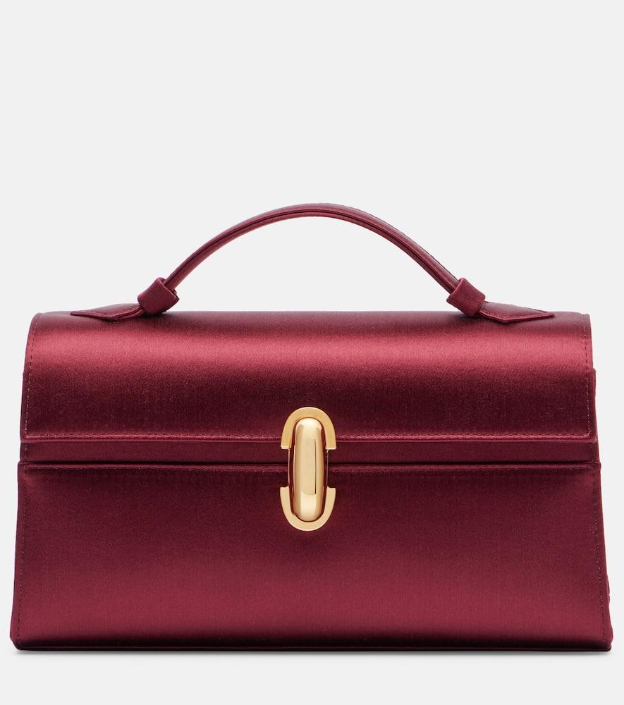 savette symmetry satin clutch