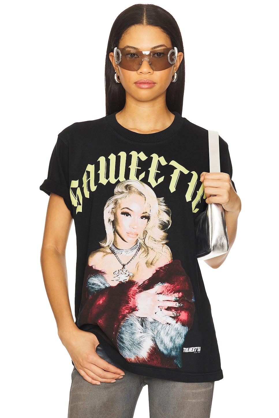 saweetie gold tee