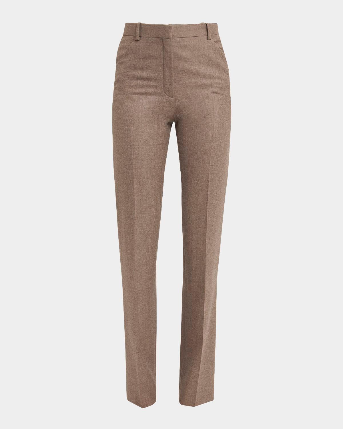 sawyer wool straight-leg trousers