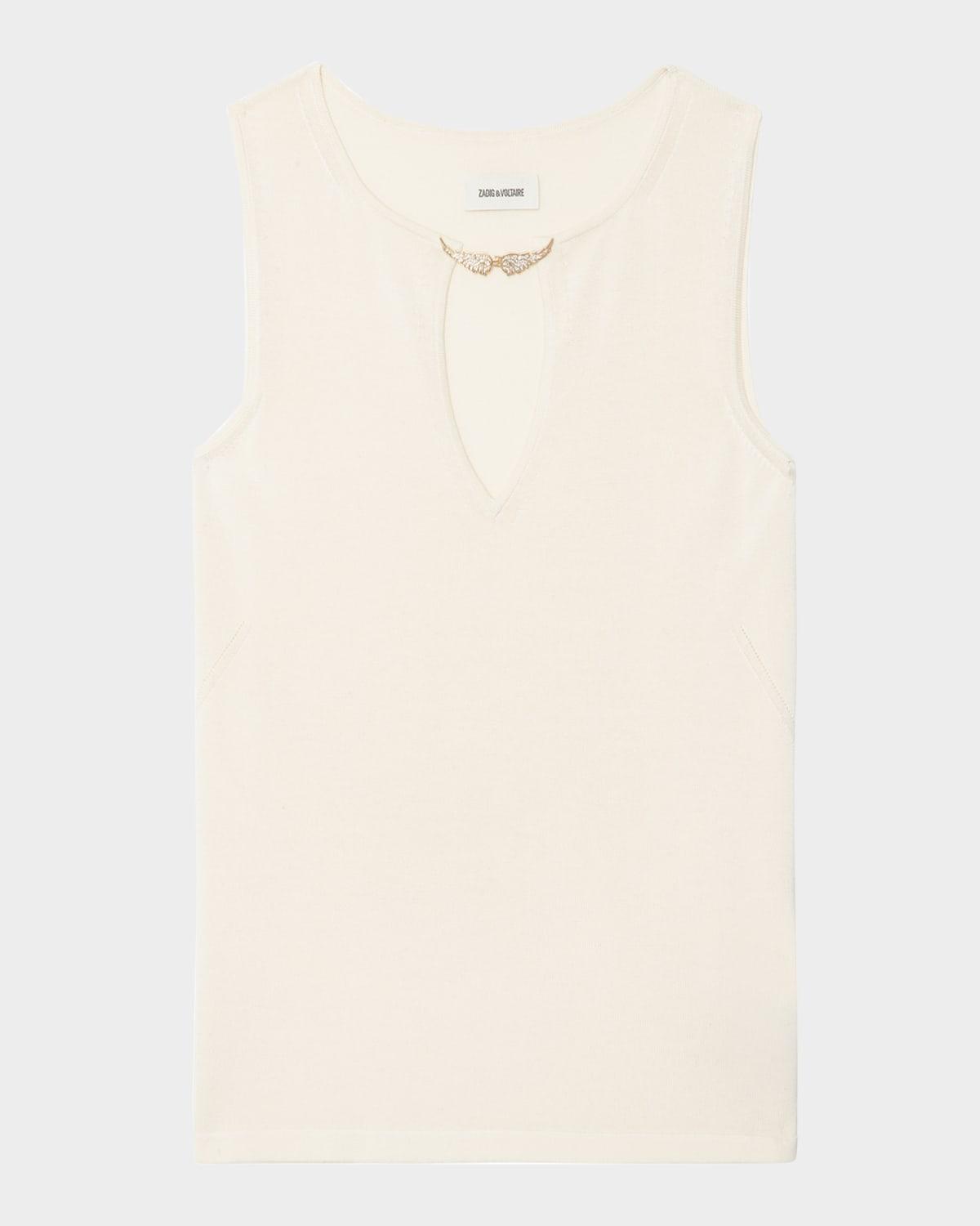 sayani cotton-blend knit tank top