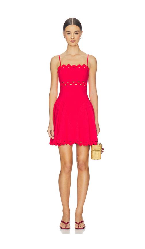saylor andrea dress in red.