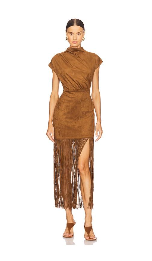 saylor astelle dress in brown.