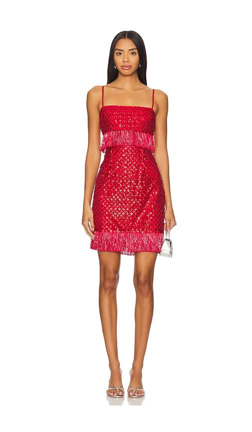 saylor caitriona dress in red.
