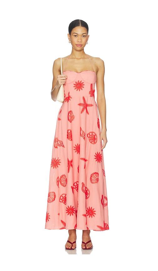 saylor cassia dress in rose.