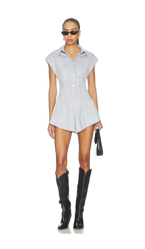 saylor keira romper in purple.