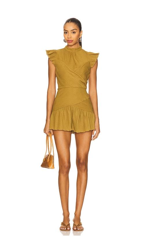 saylor malissa romper in olive.