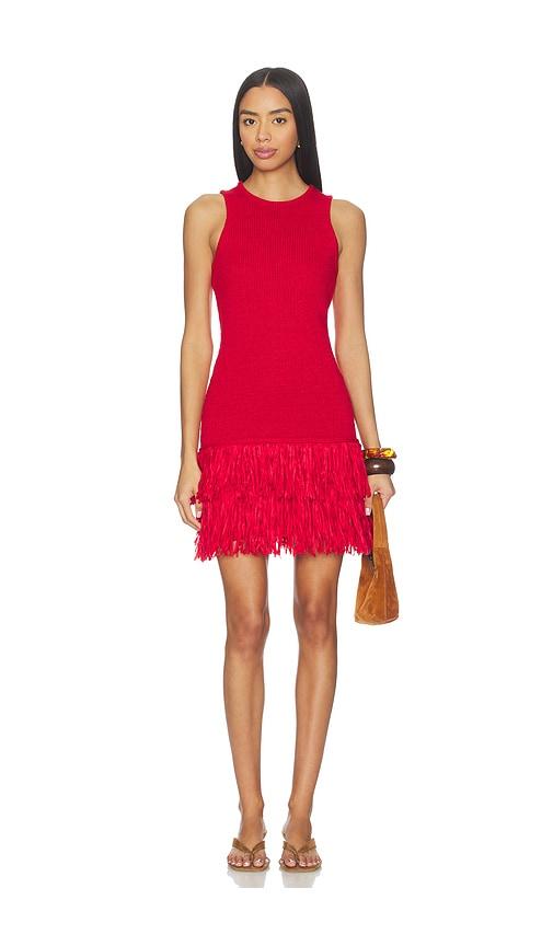 saylor mick dress in red.