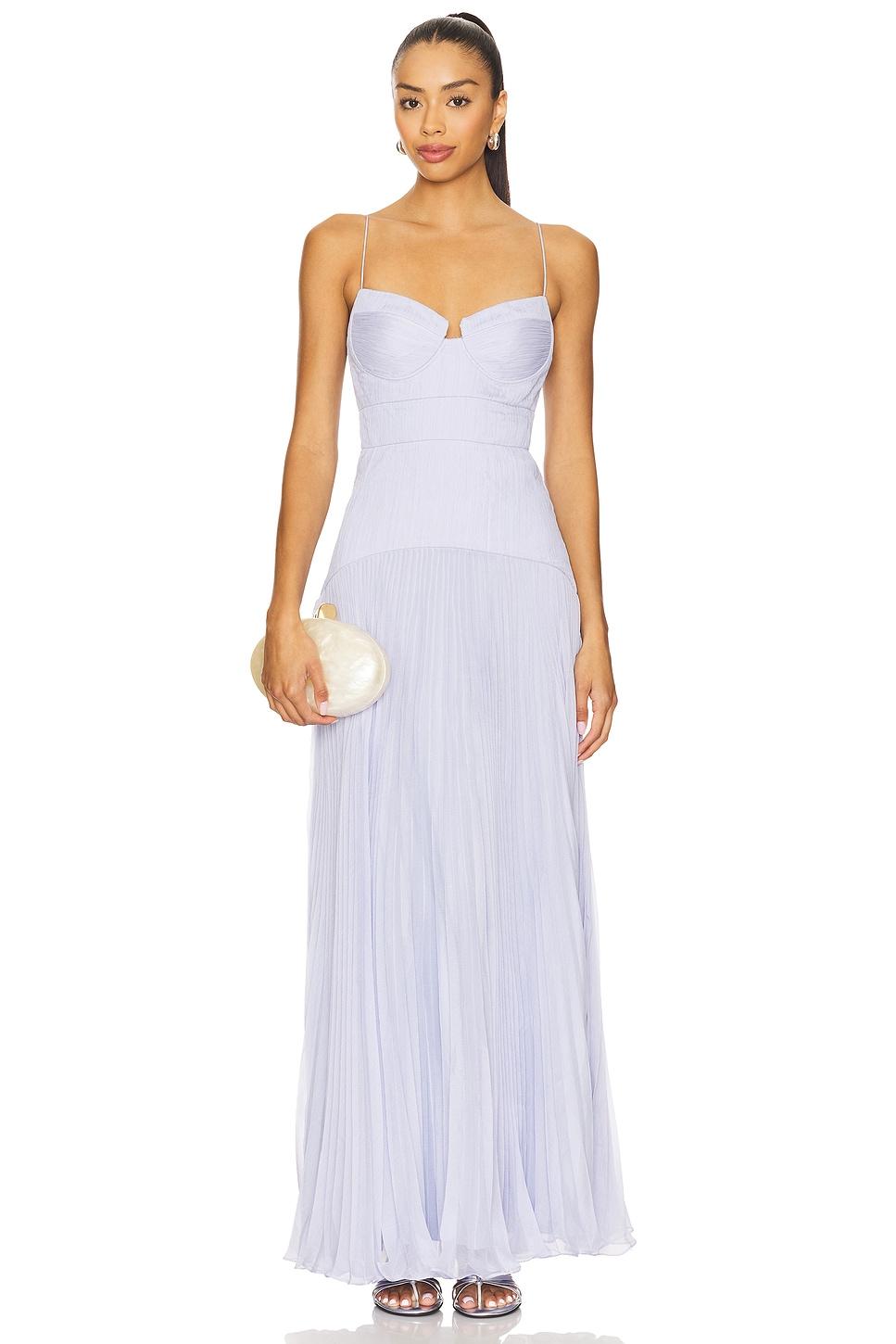 saylor pleated gown