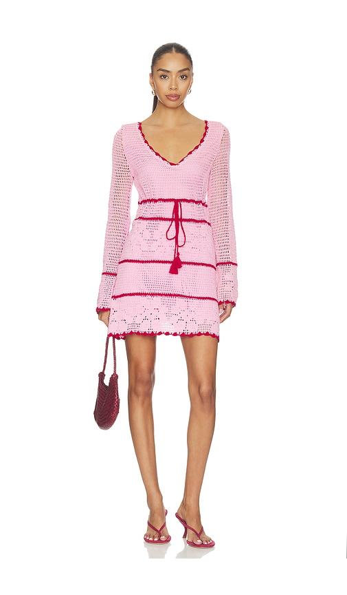 saylor stephanie dress in pink.