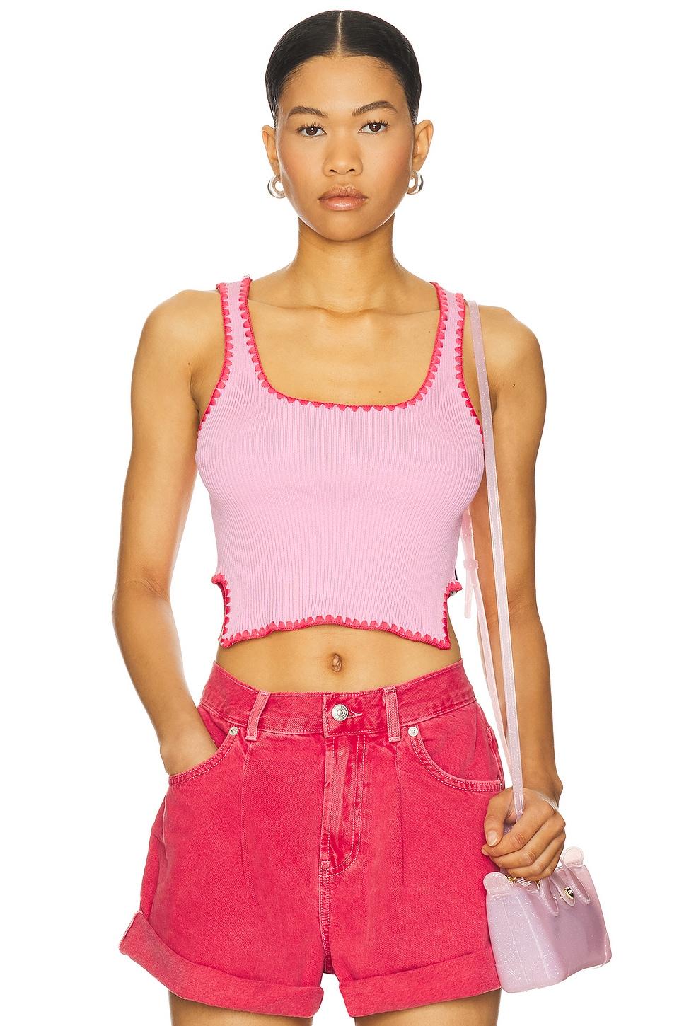 scallop knitted vest