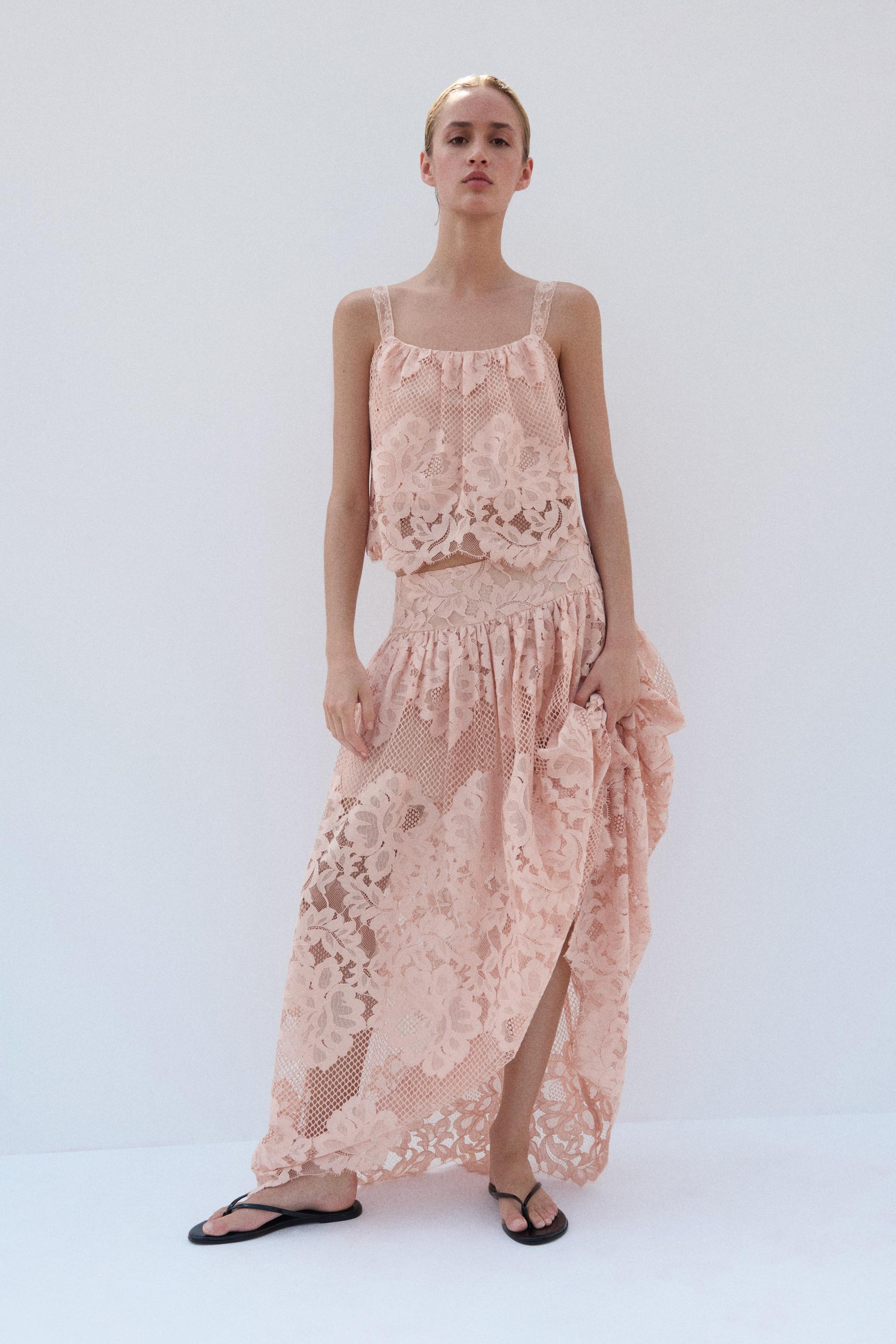 scalloped lace skirt