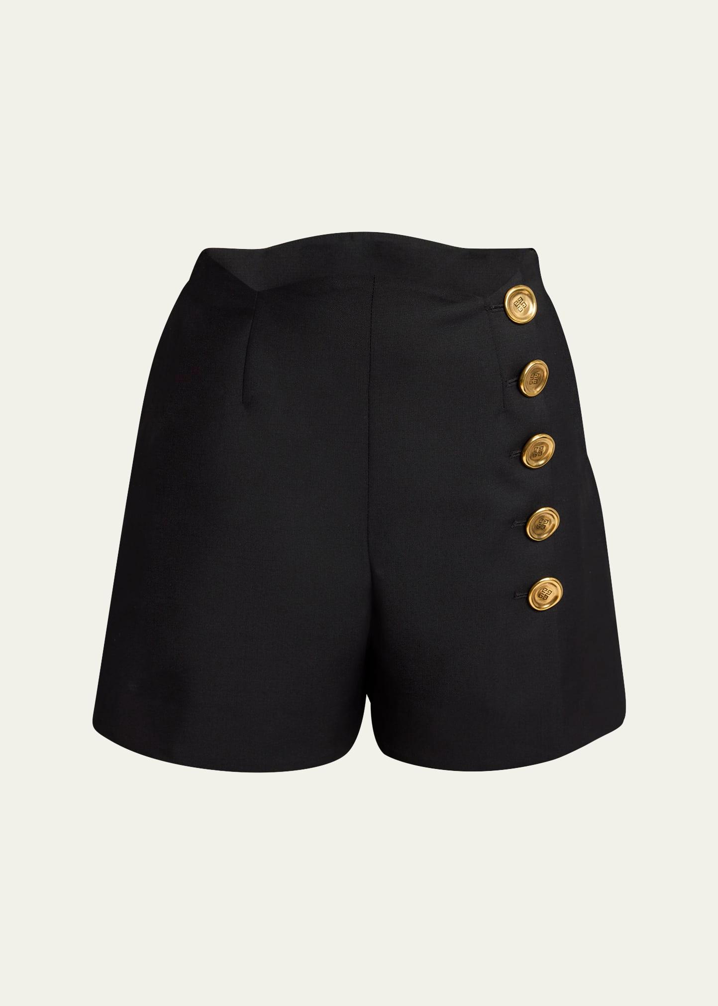 scalloped waistband wool mohair sailor shorts