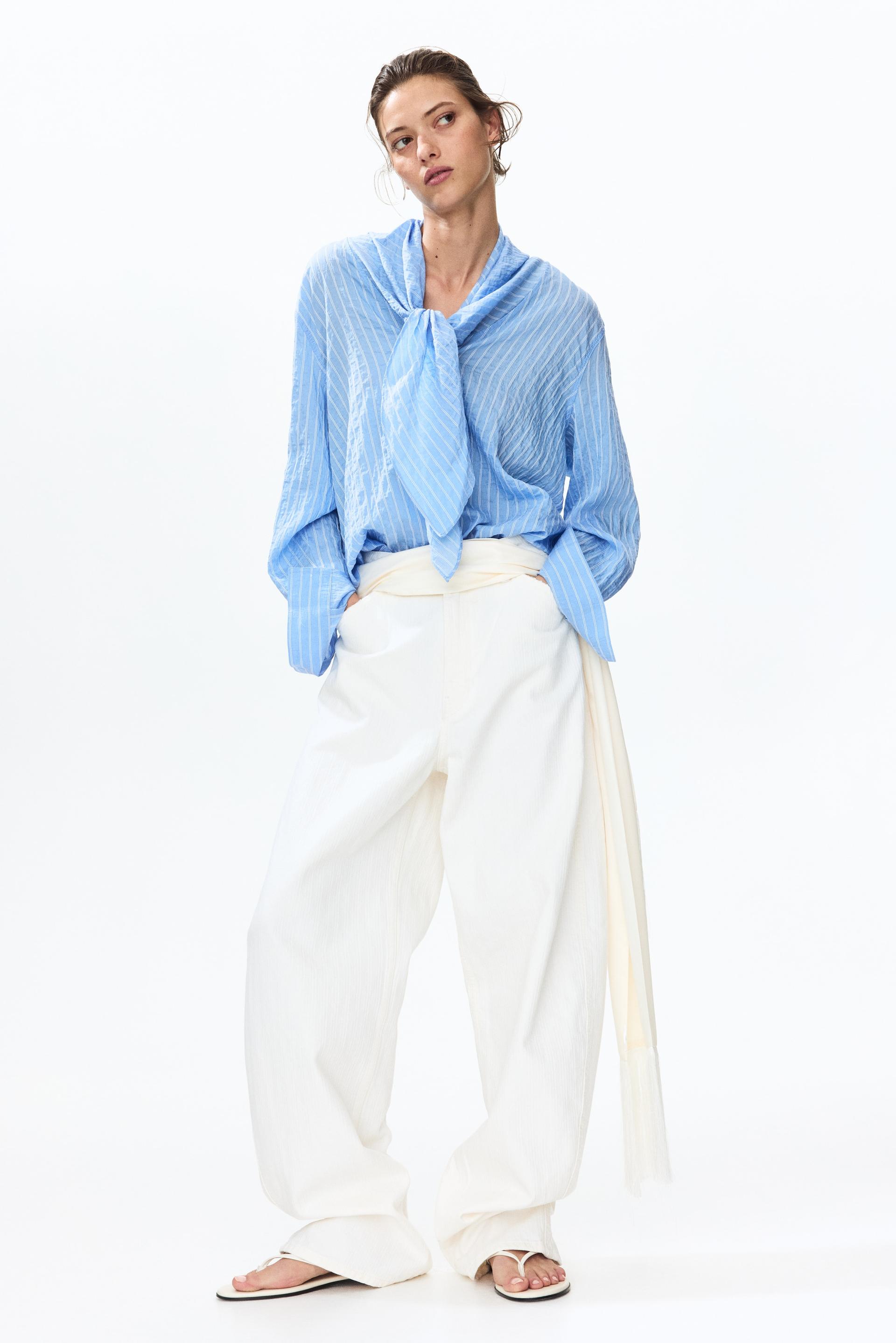 scarf-collar shirt