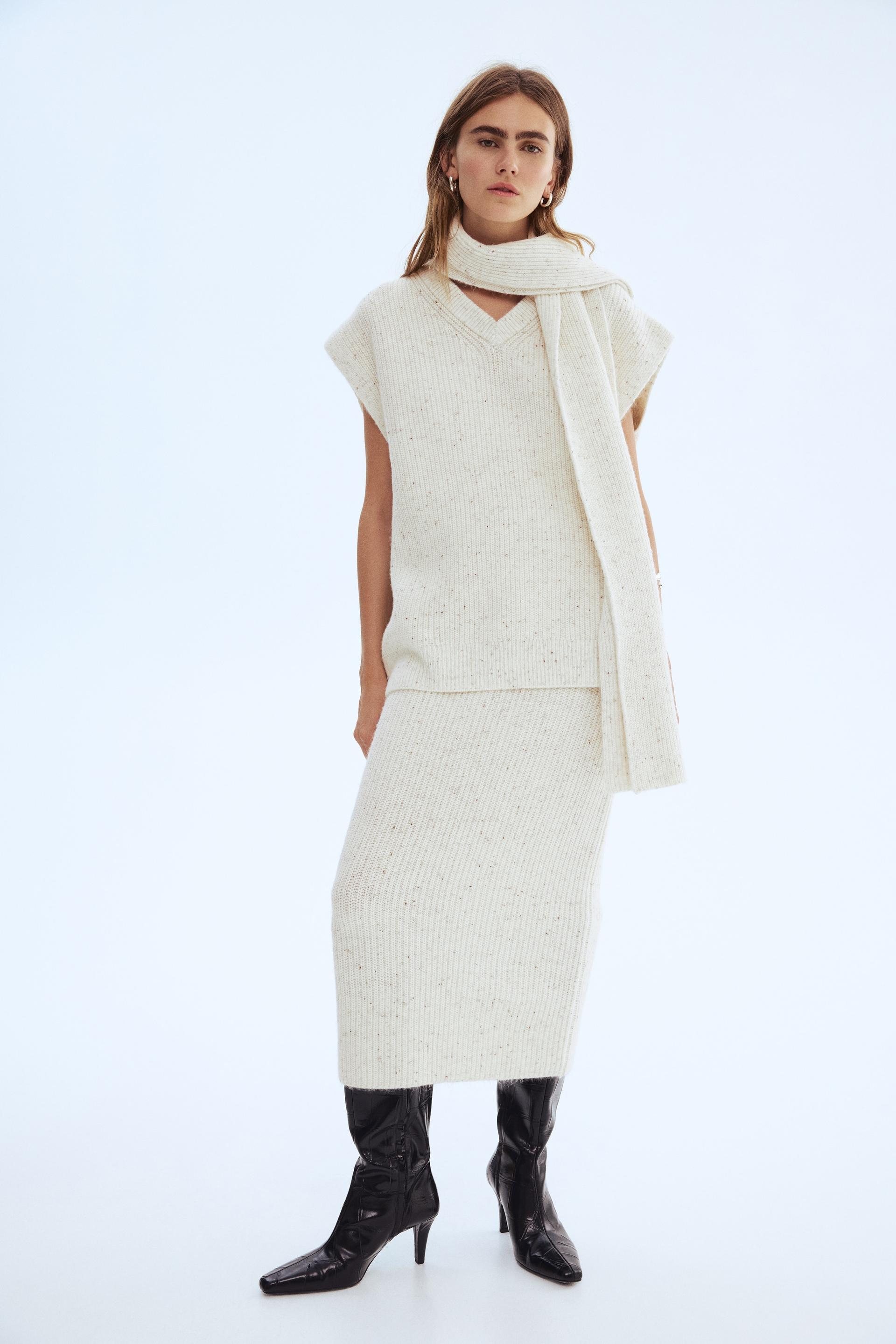 scarf-collar sweater vest