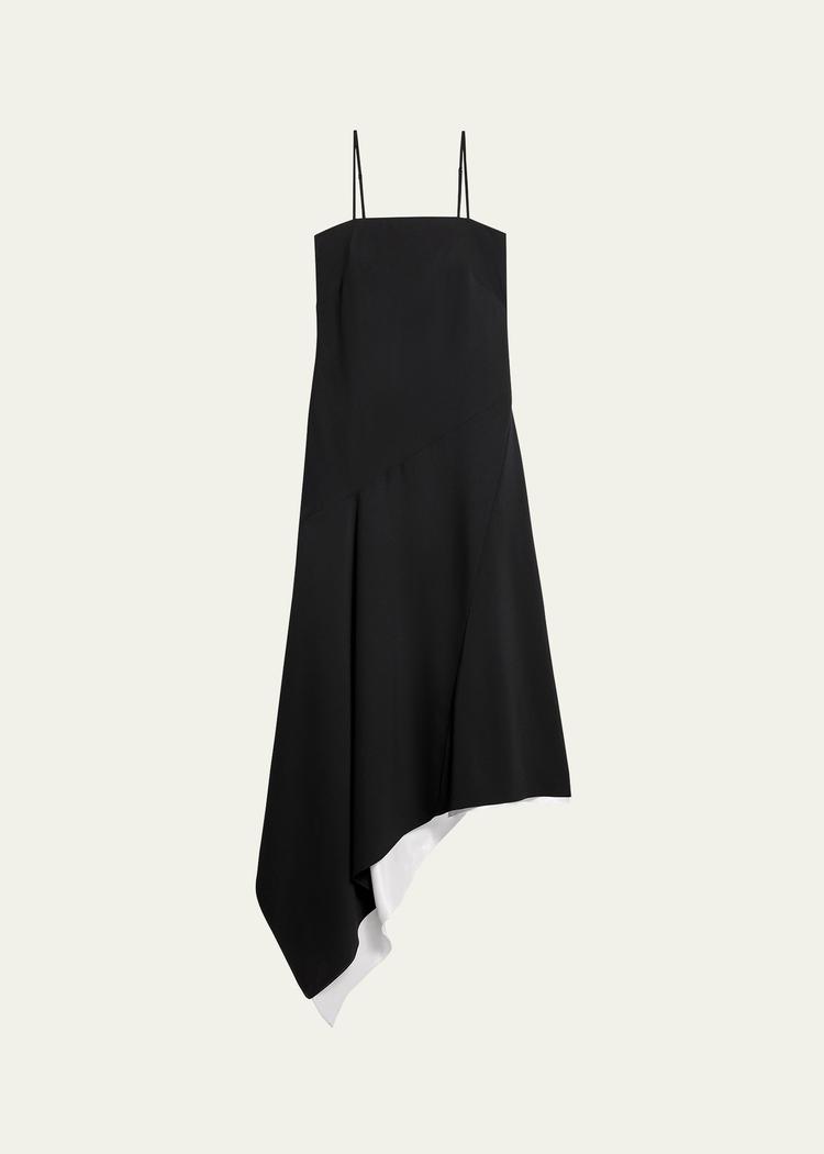 scarf hem midi dress