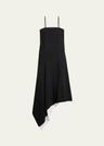 scarf hem midi dress