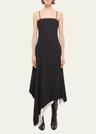 scarf hem midi dress