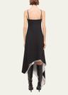 scarf hem midi dress