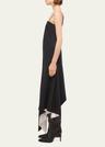scarf hem midi dress