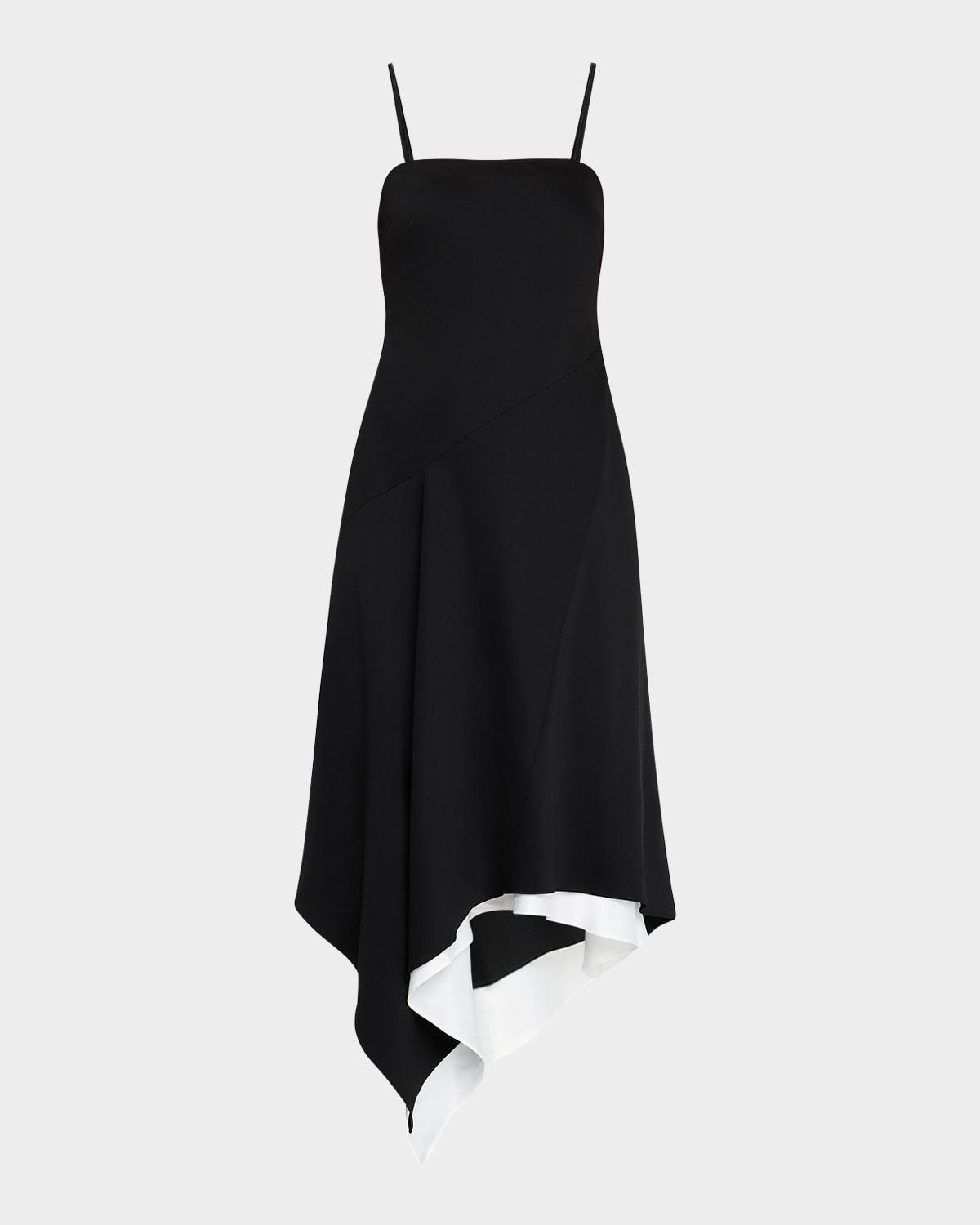 scarf hem midi dress