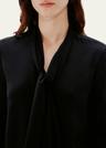 scarf-neck button up silk blouse