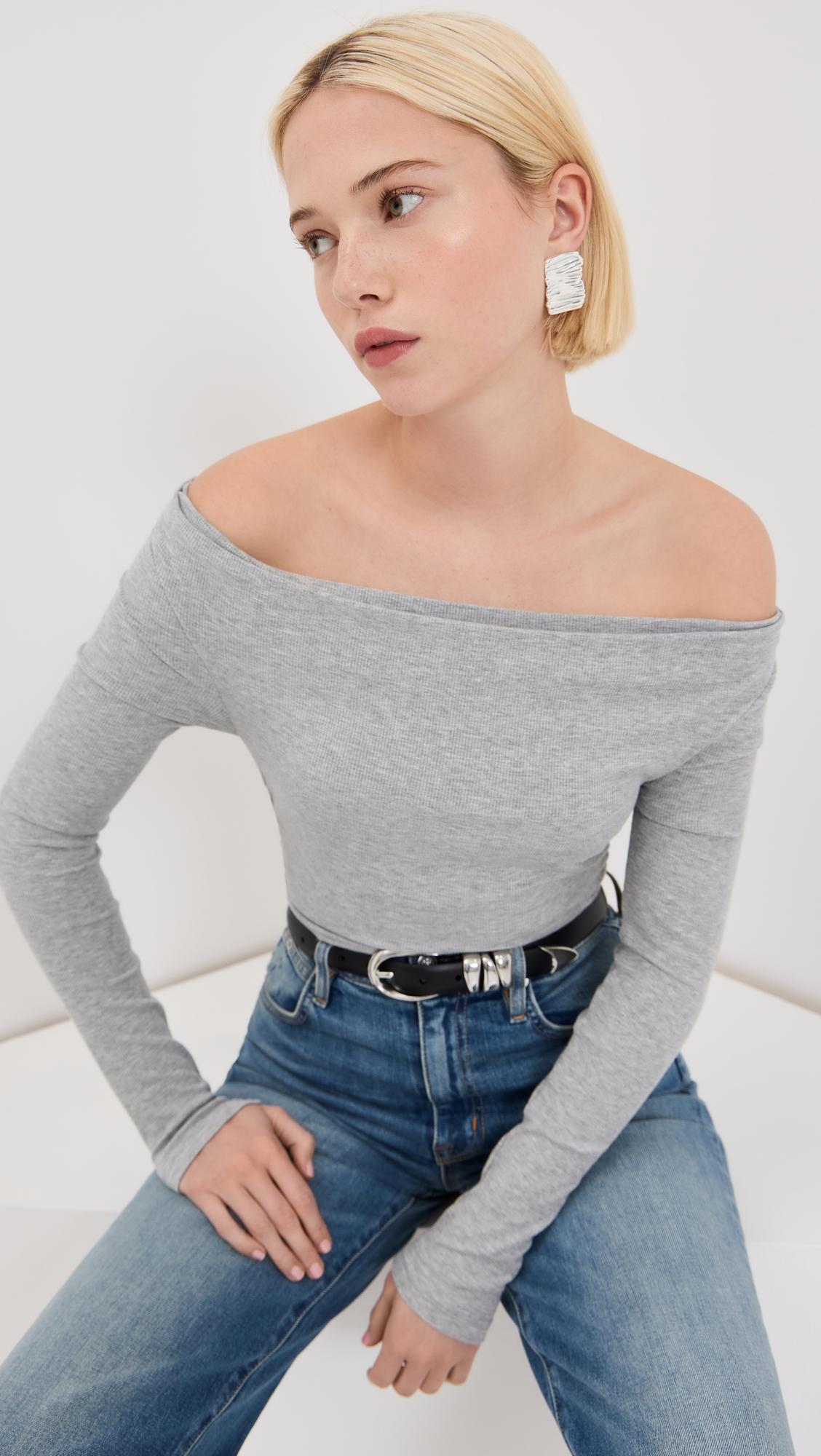 scarlet off shoulder top