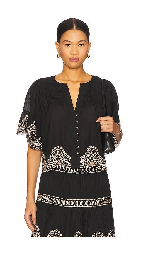 scarlett poppies anaya top in black.