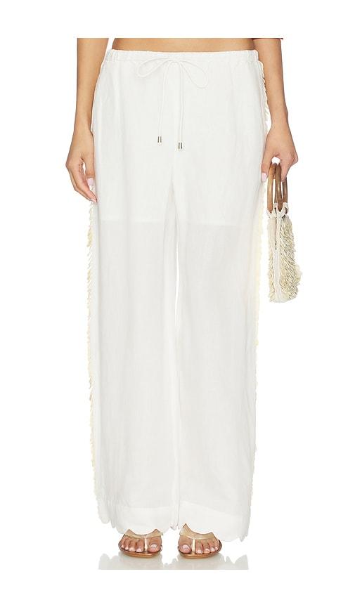 scarlett poppies feyra trouser in white.