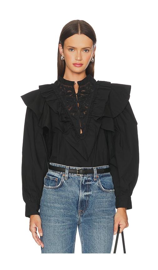 scarlett poppies rena top in black.