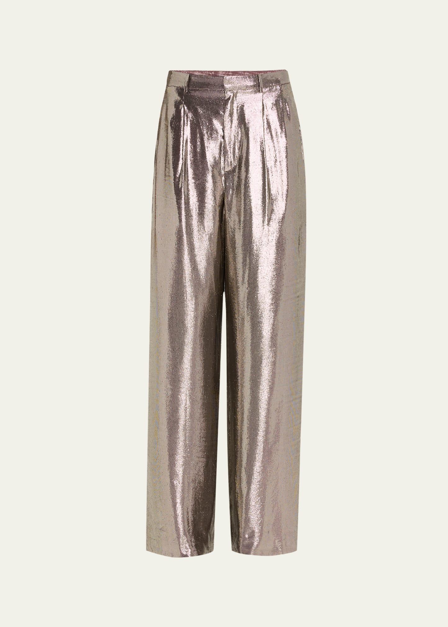 scarlett shiny metallic pants