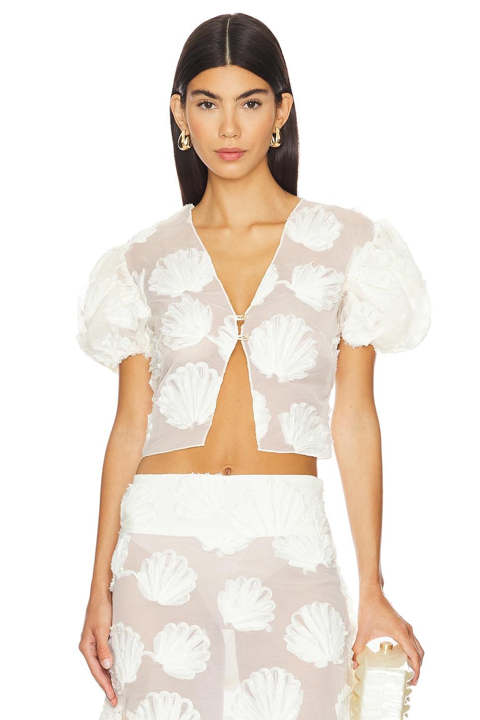 scattered shell blouse