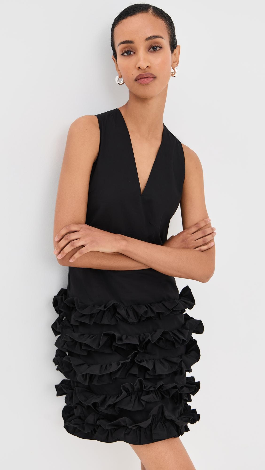 scenic cotton frill dress